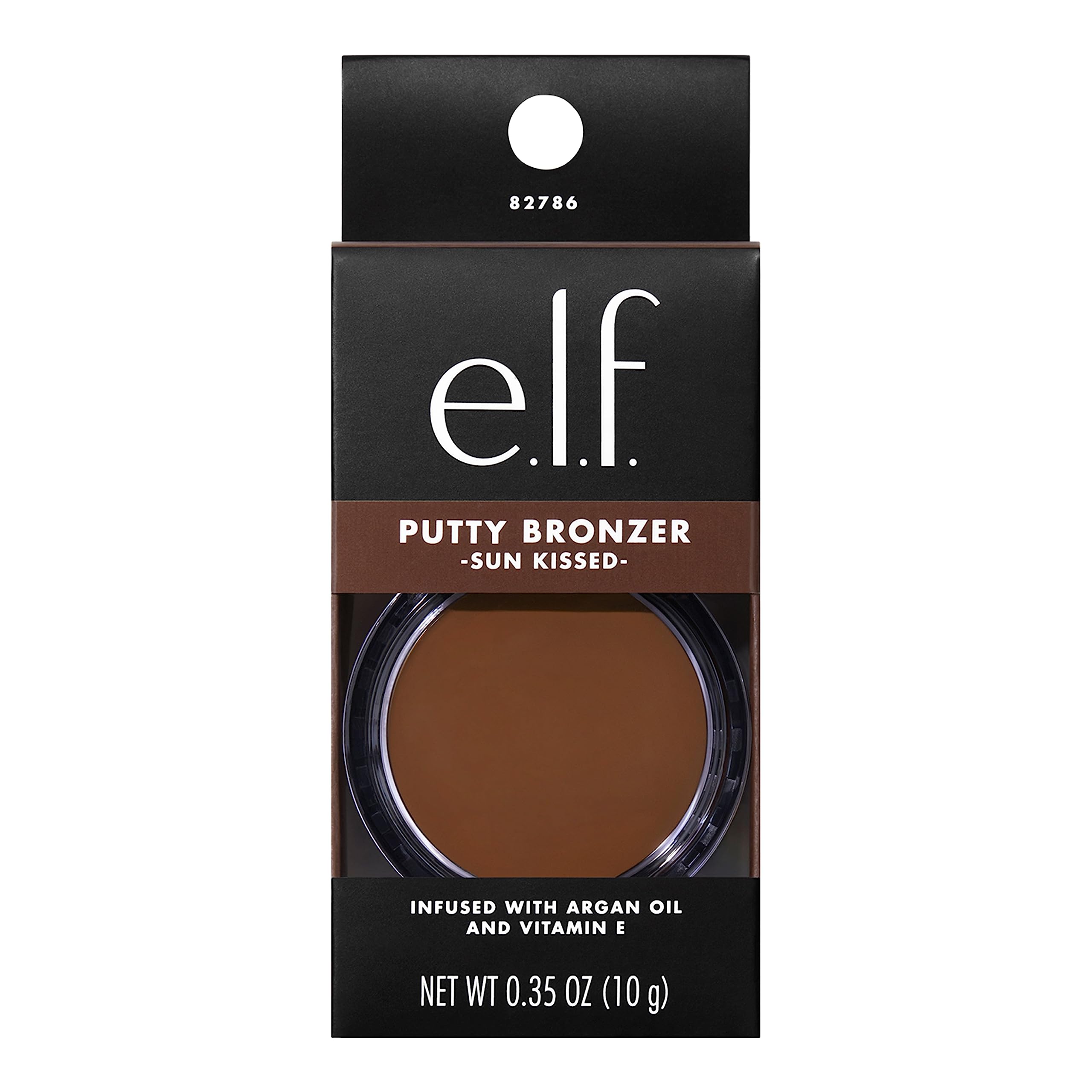 e.l.f. Putty Bronzer, Creamy & Highly Pigmented Formula, Creates a Long-Lasting Bronzed Glow, Infused with Argan Oil & Vitamin E, Sun Kissed, 0.35 Oz